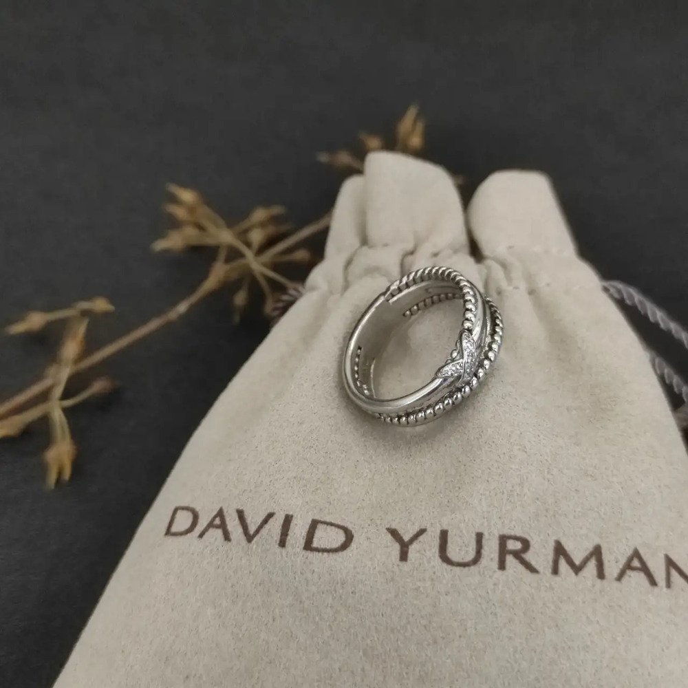 David Yurman x Full Diamond Button Ring - Picture 3 of 7